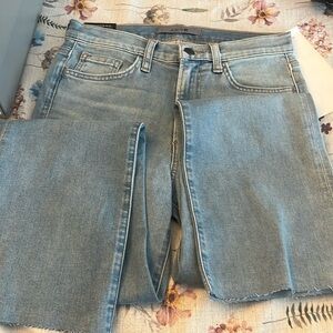 Joe cropped jeans raw hem
